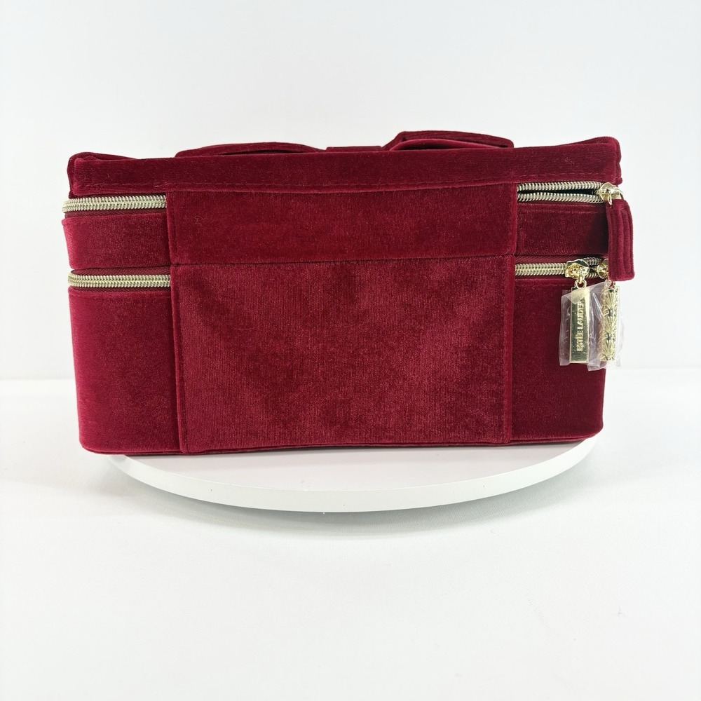2024 Estee Lauder Red Velvet Limited Ed Holiday Beauty Box CASE ONLY‎ Bow Handle - Picture 3 of 9